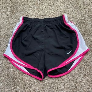 Nike, women’s shorts, adjustable, black pink & white